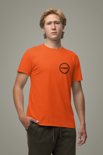 Custom Logo T-Shirt – 100% Cotton | Personalized Tee | Ships in 24 Hours