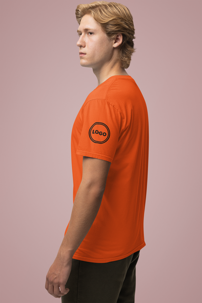 Custom Logo T-Shirt – 100% Cotton | Personalized Tee | Ships in 24 Hours