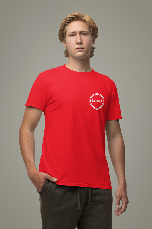 Custom Logo T-Shirt – 100% Cotton | Personalized Tee | Ships in 24 Hours