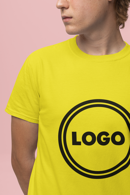 Custom Logo T-Shirt – 100% Cotton | Personalized Tee | Ships in 24 Hours